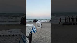 Aufräumarbeiten am Strand die Strandkörbe müssen rein strandkorb ostsee nordsee strand meer [upl. by Eiderf]