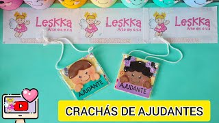 DIY  RECURSO PEDAGÓGICO CRACHÁS DE AJUDANTES DO DIA [upl. by Fotinas381]