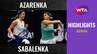 Aryna Sabalenka vs Victoria Azarenka  2020 Ostrava Final  WTA Highlights [upl. by Pouncey]