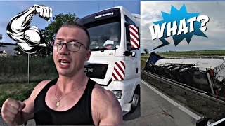 Daily Vlog Praca Kierowcy Ciężarówki I Wypadek Na Drodze  Nocny Trening  Adrian Trucker Paker [upl. by Sueahccaz314]