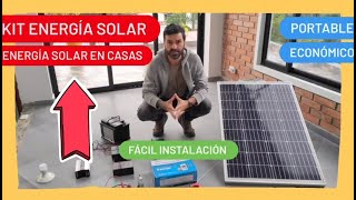 KIT de ENERGIA SOLAR BÁSICO Energía solar para CASAS kit básico energía solar [upl. by Doreg161]