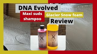 DNA Evolved Glacier snow foam and Maxi suds shampoo review  PH neutral [upl. by Asirrak]