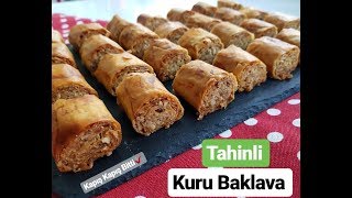 Hazır yufkadan haftalarca BAYATLAMAYAN TAHINLI KURU BAKLAVA✔Tadanlar hazır zannetti😍 [upl. by Lucius550]