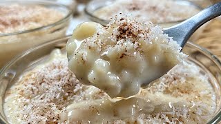 Arroz con leche de coco 🥥  postre muy cremoso y sin lácteos [upl. by Gautier]