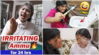 😡Ammu got EXTREMELY ANGRY 🔥Irritating Ammu for 24 hrs😂  Ammu Times [upl. by Dyna]