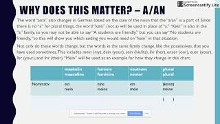 German Case Nominative and Accusative  Part 3 [upl. by Deb]