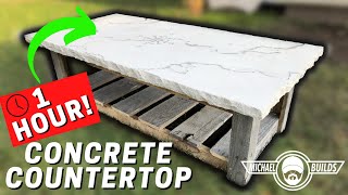 How to make a Concrete Counter Top in 1 hour [upl. by Velvet]