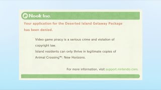 Animal crossing new horizons anti piracy screen [upl. by Sugihara]