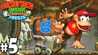 Donkey Kong Country Tropical Freeze CoOp Hoot Toots PART 5 Wii U HD Gameplay Walkthrough Coop [upl. by Aratehs392]