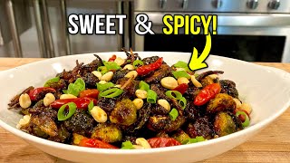 Kung Pao Brussel Sprouts A Spicy Twist On Classic Sprouts [upl. by Anitirhc]