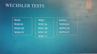 wechsler scales [upl. by Dreddy]