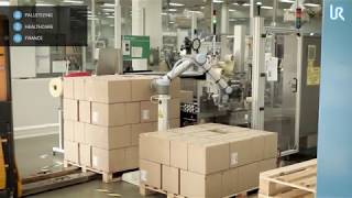 Aplicaciones de paletizado con cobot  Universal Robots [upl. by Drye96]