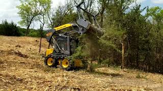 Loftness Battle Ax Light Lseries Forestry Cutter  Mulcher on New Holland L160 Skid Steer [upl. by Panayiotis883]