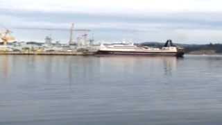 Incredible video of HMCS Winnipeg getting rammed by Fishing trawler [upl. by Ennaitak967]