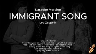 Led Zeppelin  Immigrant Song Karaoke Version [upl. by Hitoshi723]