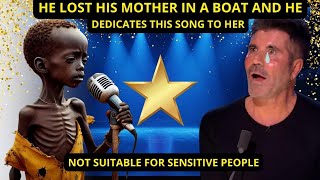 No one could hold back tears boy shakes up got Talent 2024 WITH song to his mother lost ina boat agt [upl. by Rosella]