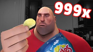 Ryback ASMR eating chips 999x speed  animation meme [upl. by Rolyks]