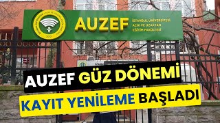 İstanbul Üni Aöf AUZEF 2024 Güz Dönemi Kayıt Yenileme Başladı AUZEF Kayıt Yenileme Nasıl Yapılır [upl. by Noby]