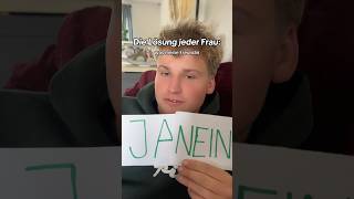 DAS ist die LÖSUNG jeder FRAU😂🫢 shortvideo comedy funny couple freund frage reagieren [upl. by Yelich]