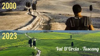 Val d’Orcia  Tuscany Gladiator Movie Location [upl. by Rabbi]