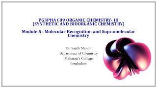 Supramolecular Chemistry  Introduction  III Sem MSc Pharmaceutical Chemistry  Malayalam [upl. by Audras]