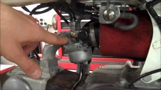 HowTo Carburetor Idle amp Pilot Screw Adjustment Honda XR70 [upl. by Leahciam562]