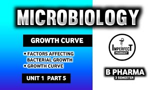 Bacterial Growth Curve  Physical Parameters For Bacterial Growth  Microbiology  B Pharma 3rd Sem [upl. by Ecnarf]