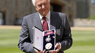 Sir David Attenborough receives second knighthood [upl. by Brendin841]