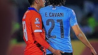 Resumen de las faltas de Uruguay a Chile Enfrentamiento Cavani ante Jara  Copa América [upl. by Dearden]