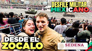 VIVIMOS el DESFILE MILITAR MEXICANO con la SEDENA por PRIMERA VEZ en el ZÓCALO 🇲🇽 acabé llorando [upl. by Analahs]