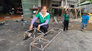 Utilize scrap iron and excess iron making tripod wood stove stands to give to the poor [upl. by Beaufert]