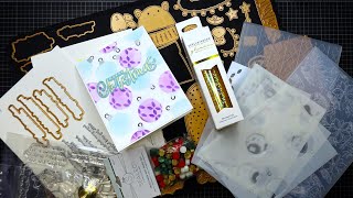 Spellbinders October 2024 Clubs Reveal Deluxe Caboodle Unboxing amp Stencil and Glimmer Card Tutorial [upl. by Audris]