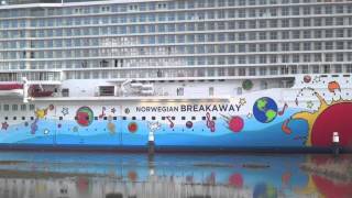 MEYER WERFT  Norwegian BREAKAWAY Emspassage  River Ems Conveyance [upl. by Land553]