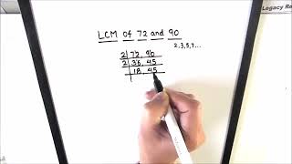 How to Find LCM of 72 and 90  How to Find LCM  Finding LCM of 72 and 90 by Prime factorization [upl. by Adamina]