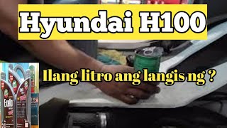 HOW TO CHANGE OIL HYUNDAI H100 2020 MODEL hyundai h100 pertua  HYUNDAI H100 25L CRDI [upl. by Veejar]