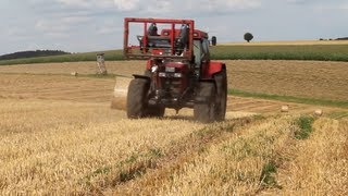 Ballen laden amp pressen mit Maxxum 5120 amp Fendt 306LS [upl. by Ellehsram]