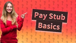 How do you read a pay stub sample [upl. by Aikaz]