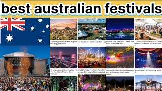 best australian festivals  Australian festivals list  Music festivals [upl. by Acinomahs667]