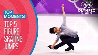 Top HistoryMaking Figure Skating Jumps at the Olympics  Top Moments [upl. by Tolliver]