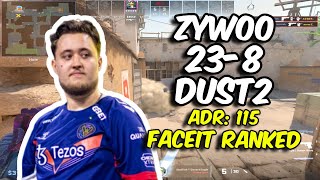 Vitality ZywOo 23 Kills vs FACEIT Dust2 Aug 05 2024  CS2 POV [upl. by Araz]