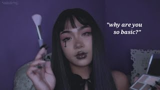 asmr mean alt girl fixes your makeup while judging you 🙄 [upl. by Riki]