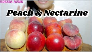 ASMR 咀嚼音🍑Peach amp Nectarine モモとネクタリン 5種桃子 복숭아 먹방 Pêche et Nectarine EATING SOUND [upl. by Oesile]