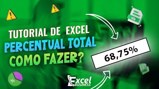 Percentual do Total no Excel [upl. by Azerila]