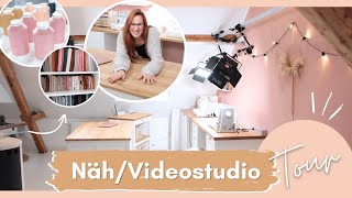 🧵🎬 Nähateliertour  Videosetup  Einrichtung mit Küchenmöbeln  handmadebyanni [upl. by Nolham]