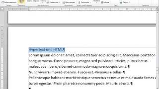 MS Word Inhaltsverzeichnis Hyperlinks Textmarken [upl. by Nina127]