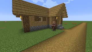 How to build a Minecraft Village Tool Smith 114 plains [upl. by Cully307]