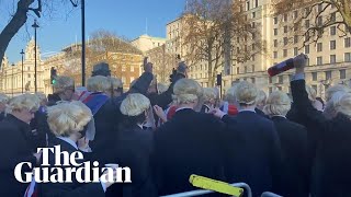 My name is Boris Johnson lookalikes stage lockdown party protest outside No 10 [upl. by Alabaster]