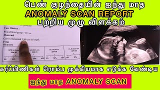 5th Month Anomaly Scan Report In Tamil  20  22 weeks Anomaly Scan In Tamil  5th month scan [upl. by Iatnahs460]