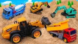 Police Car Rescue The excavator from the pit with crane truck  Toy car story  ENJO Car Toys [upl. by Chiarra]