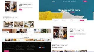 Responsive Landing Page Hotel Website Using HTML CSS And JavaScript [upl. by Aihsekin]